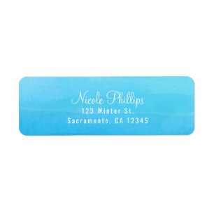 Blue Watercolor Beach Tropical Wedding Invitation