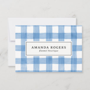 Blue Watercolor Buffalo Plaid flannel GIft card