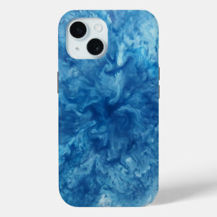 Blue Watercolor Burst iPhone 15 Case