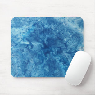 Blue Watercolor Burst Mouse Pad