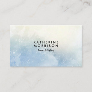 Blue Watercolor Business Card