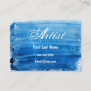 Blue Watercolor Business Cards