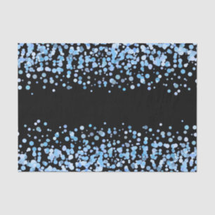 Blue Watercolor Confetti Dots Wedding Tissue Paper