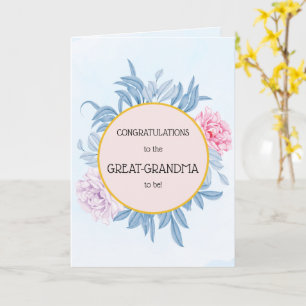 Blue Watercolor Congratulations Grandma To Be Card