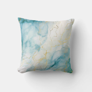 Blue watercolor cushion