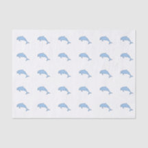 Blue watercolor dolphins