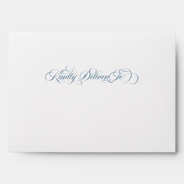 Blue Watercolor Enchanting Cloudscape Wedding Envelope (Front)