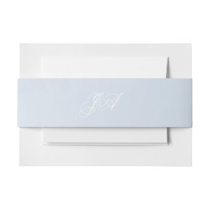 Blue Watercolor Enchanting Cloudscape Wedding Invitation Belly Band