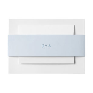 Blue Watercolor Enchanting Cloudscape Wedding Invitation Belly Band