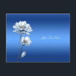 Blue Watercolor Flowers Postcard<br><div class="desc">Beautiful Blue Watercolor Flowers Postcard</div>