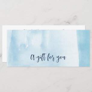 Blue Watercolor Gift Certificate