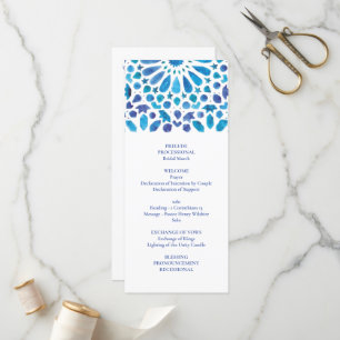 Blue Watercolor Meditteranean Tile Pattern Programme