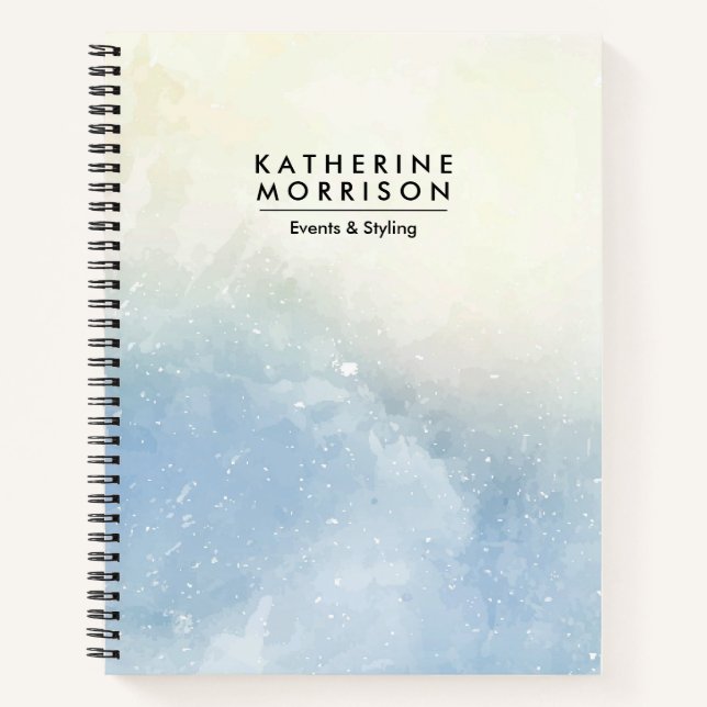 Blue Watercolor Notebook (Front)