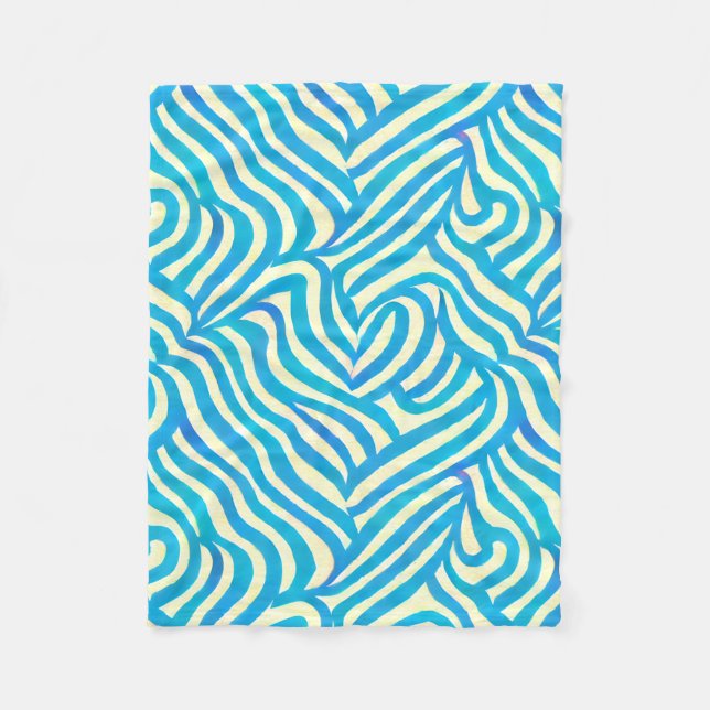 Blue Watercolor Pattern Blanket (Front)