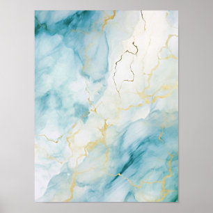 Blue watercolor poster
