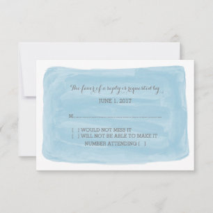 Blue Watercolor RSVP Card