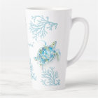 Blue Watercolor Sea Turtle