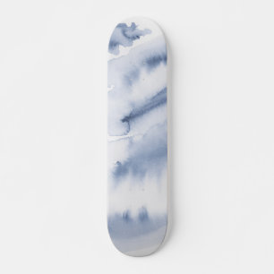 Blue Watercolor Skateboard