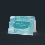 Blue Watercolor Son Birthday Card<br><div class="desc">Birthday card for son with soothing blue watercolor pattern and thoughtful verse.</div>