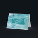 Blue Watercolor Son in Law Birthday Card<br><div class="desc">Birthday card for son in law with soothing blue watercolor pattern and thoughtful verse.</div>