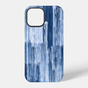 Blue Watercolor Stripes: Geometric Pattern iPhone 12 Case