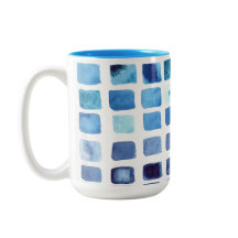 Blue Watercolor Swatches Mug