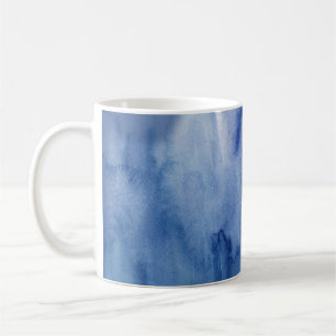 Blue Watercolor Texture Abstract Painting Coffee Mug