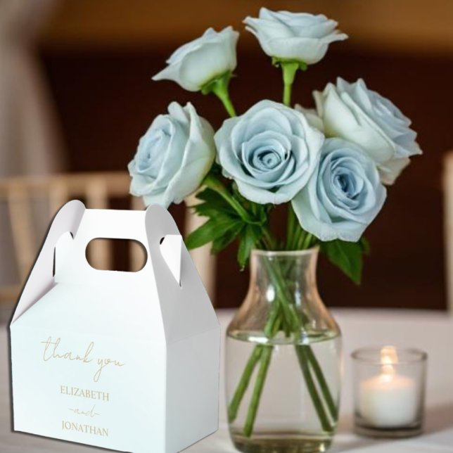 Blue Watercolor Wave Wedding Favour Box (Creator Uploaded)