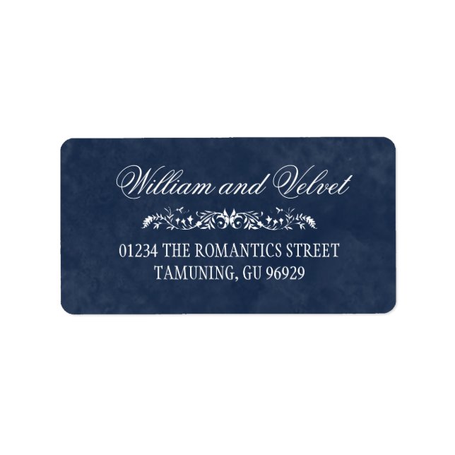 Blue Watercolor Wedding Address Labels (Front)