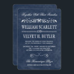Blue Watercolor Wedding Invitations<br><div class="desc">These watercolor themed wedding invitations are whimsical and romantic!    Invitations feature calligraphy,  modern typography,  floral scroll work over a watercolor background in a blue and white colour scheme.</div>