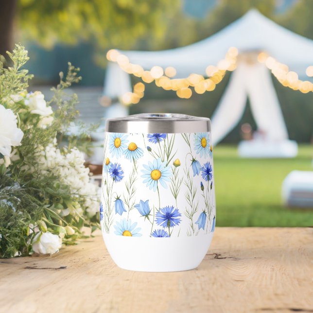 Blue Watercolor Wildflower (Wedding (Rotated))