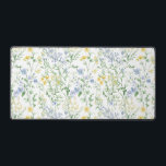 Blue Watercolor Wildflower Desk Mat<br><div class="desc">This 31.5" x 15.5" blue and yellow boho wildflower pattern desk mat would look beautiful on your desk, accessorizing your living space to a new heightened look.</div>