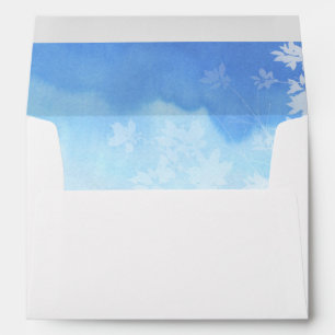 Blue Watercolour Delicate Spring Envelope