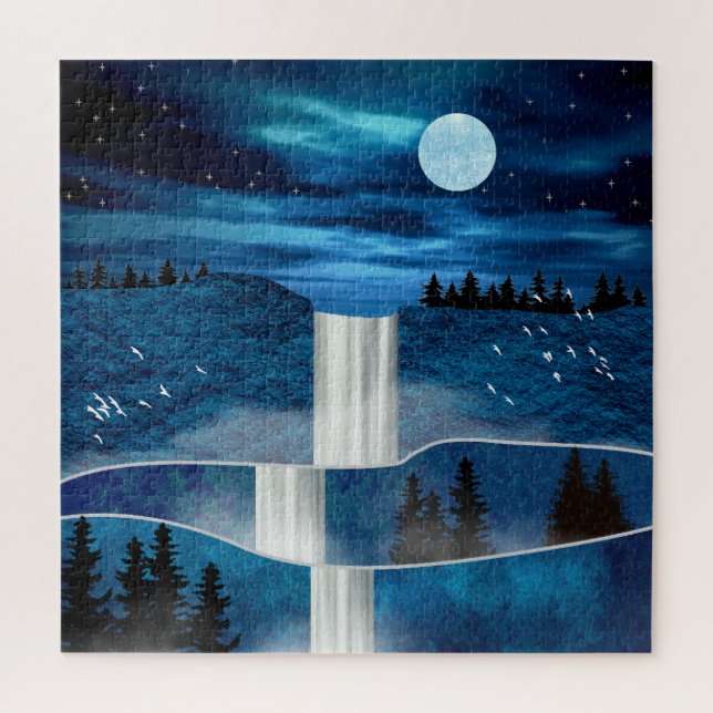 Blue Waterfall Jigsaw Puzzle (Vertical)