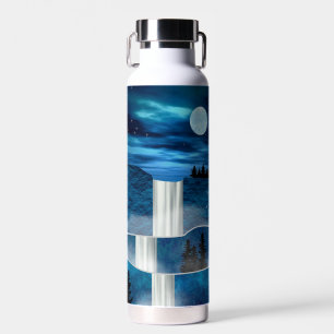 Blue Waterfall Water Bottle