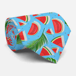 Blue Watermelon Leaf Neck Tie