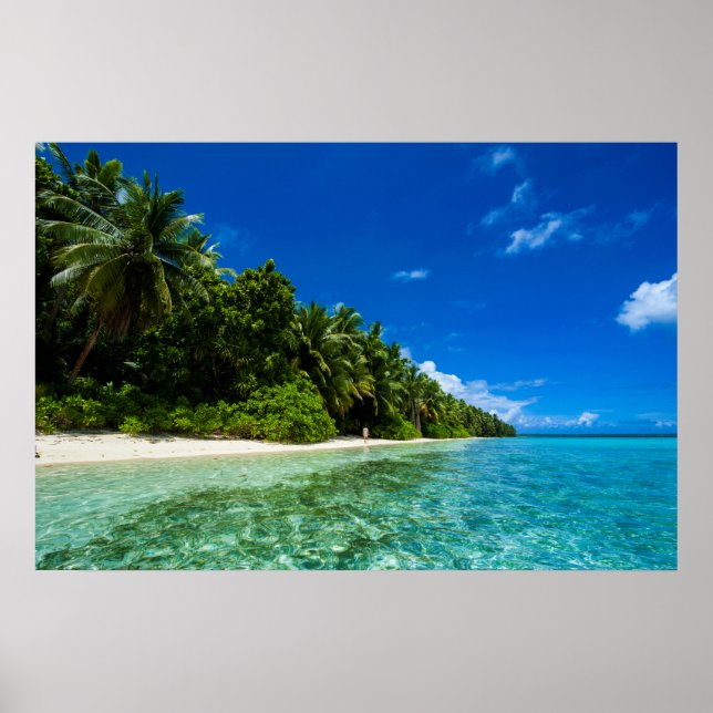 Blue Waters Of A Tropical Beach Poster (Front)