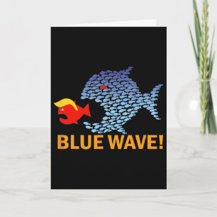 Blue Wave 2024 Funny Big Fish Eat Little Fish Trum Card