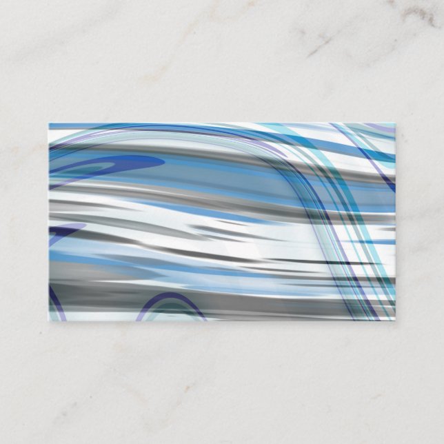Blue Wave 3 Business Card (Front)