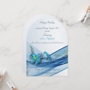 blue wave 50 Years Birthday invitation