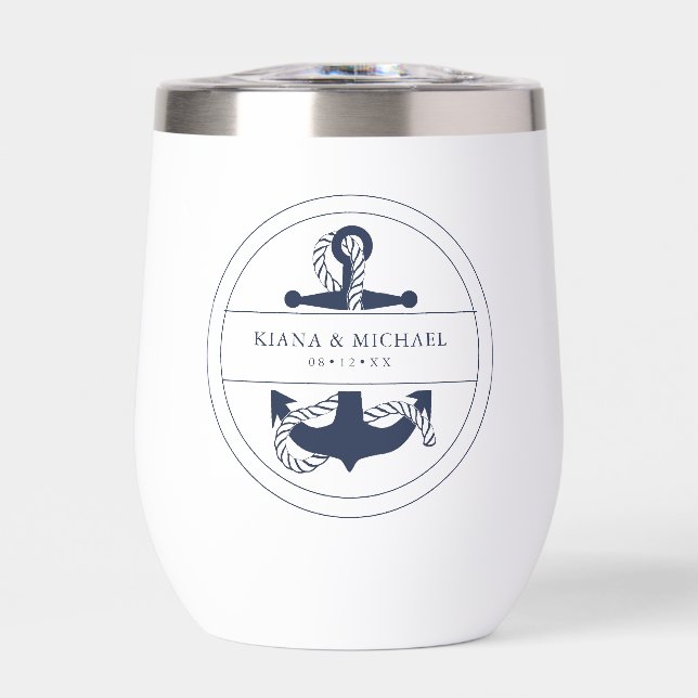 Blue Wave Anchor Wedding V2 Navy ID836 (Front)