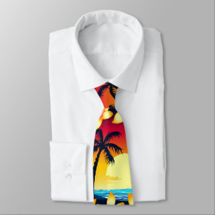 Blue wave at sunrise tie