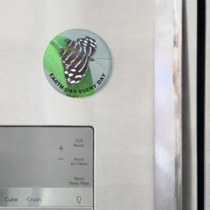 Blue Wave Butterfly Photo Earth Day Magnet