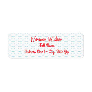 Blue Wave Coastal Beachy Return Address