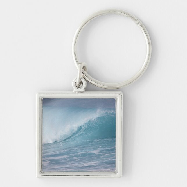 Blue wave crashing, Maui, Hawaii, USA 2 Key Ring (Front)