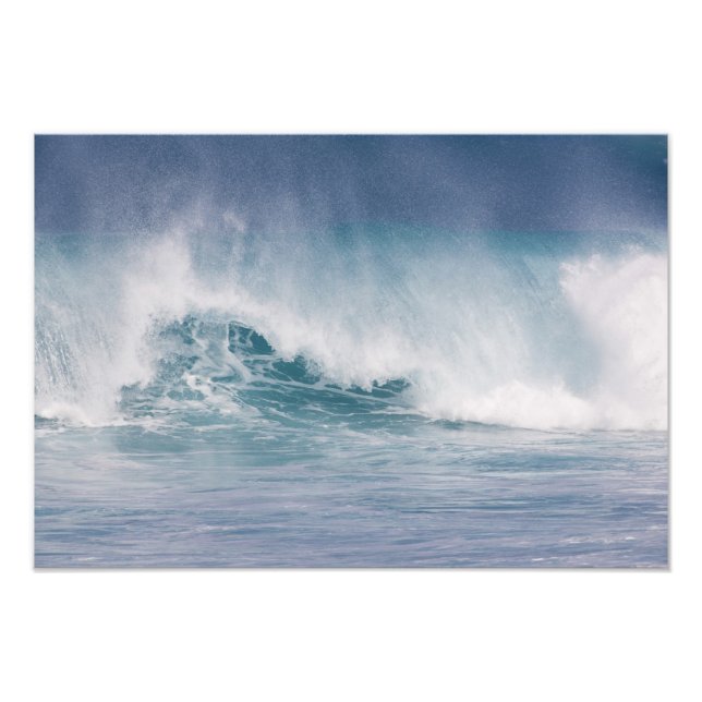 Blue wave crashing, Maui, Hawaii, USA Photo Print (Front)