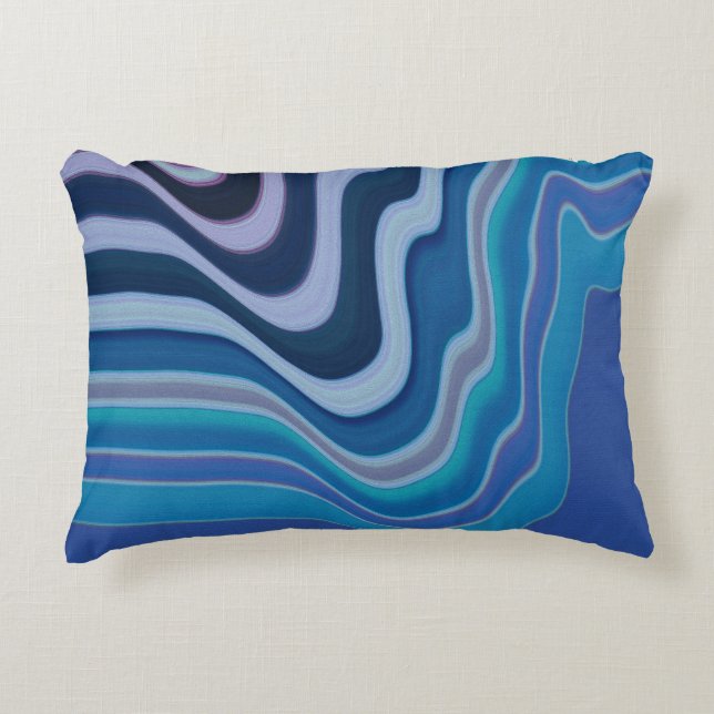 Blue Wave Decorative Cushion (Front)