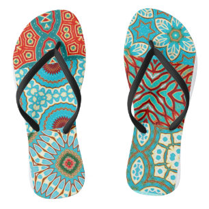 BLUE WAVE DESIGNER COLLAGE JANDALS