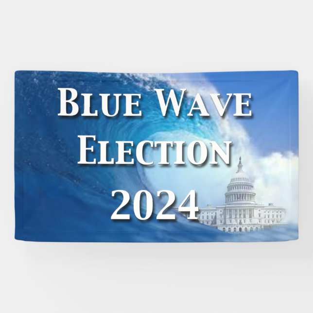 Blue Wave Election 2024 Banner (Horizontal)