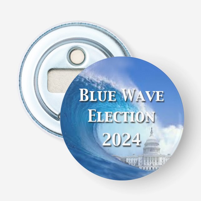 Blue Wave Election 2024 Bottle Opener (Front)